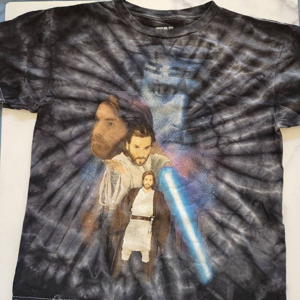 Star Wars XS Mad Engine Obi-wan kenobi tye dye Episode II Attack of the Clones